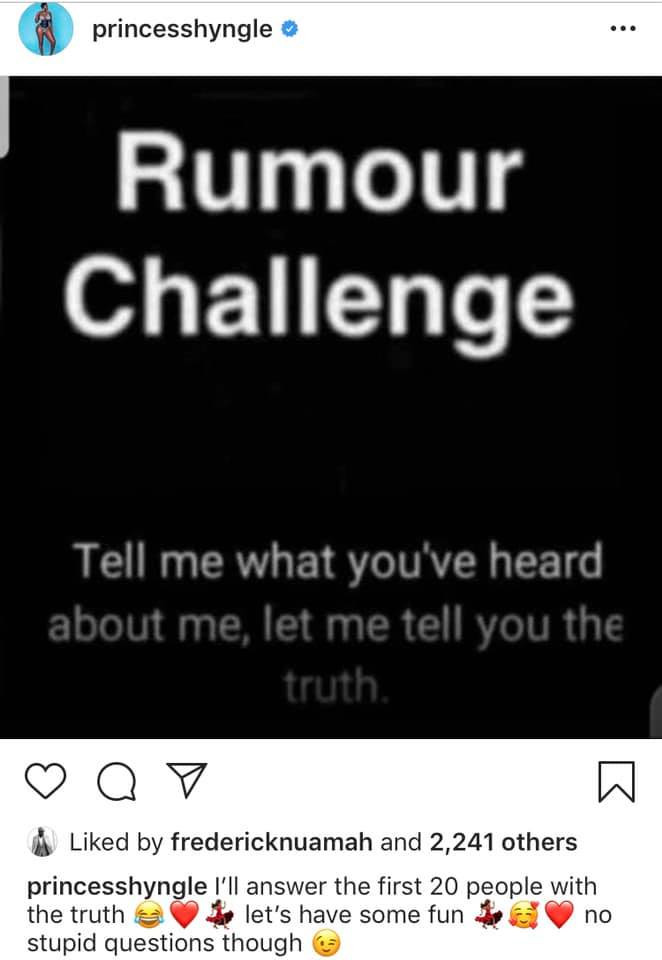 Gambian Actress Princess Shyngle finally confirms she's bisexual