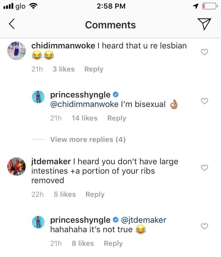 Gambian Actress Princess Shyngle finally confirms she's bisexual