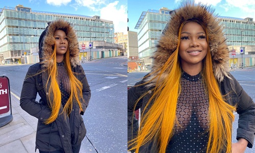 Is Tacha trapped in UK over Coronavirus? (Photos)