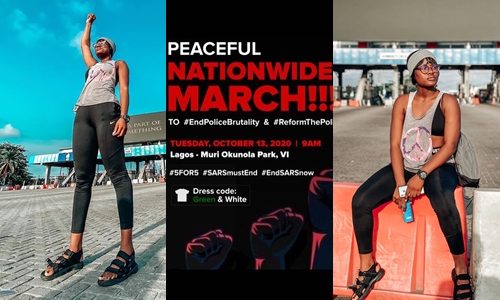 BBNaija star Alex Unusual on Peaceful Nationwide March Today 13th October 2020