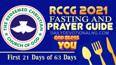 RCCG 2021 Fasting And Prayer Points Guide for 13th January 2021 Day 3