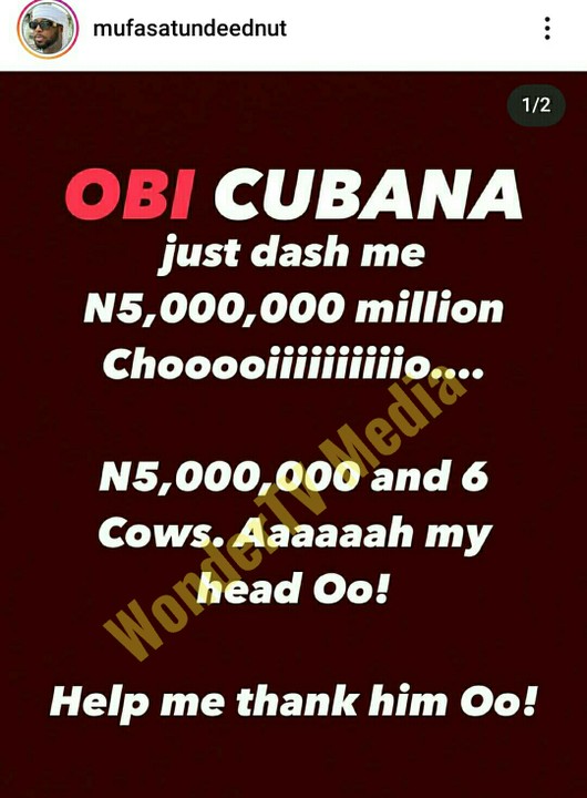 Obi Cubana Gifts Tunde Ednut 6 Cows And N5m For His Birthday Party 