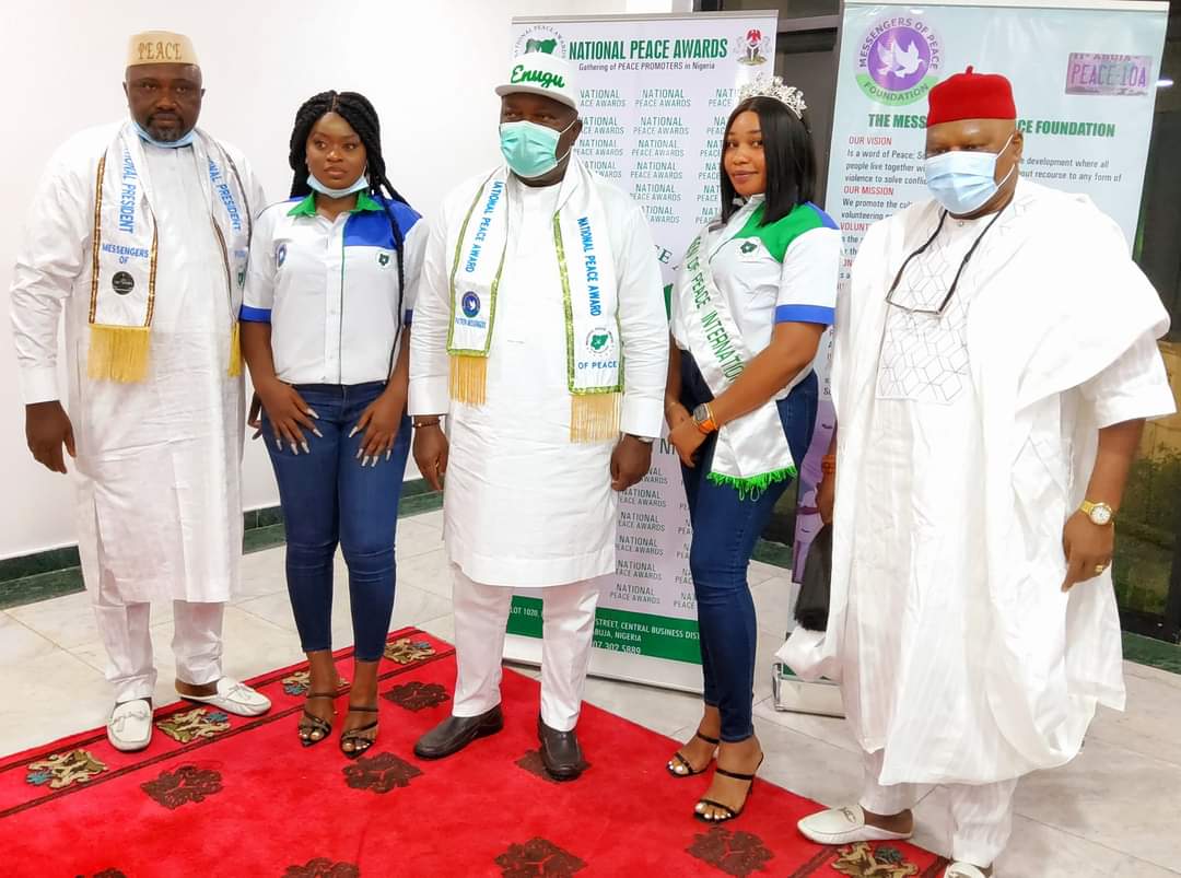 Gov. Ugwuanyi Honoured With Peace Award, Appointed As A Patron Of Messengers Of - Politics