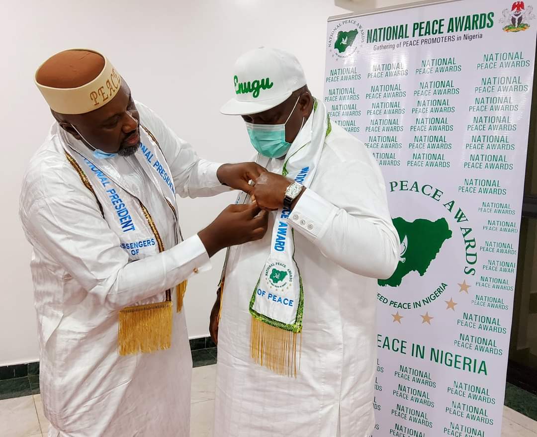 Gov. Ugwuanyi Honoured With Peace Award, Appointed As A Patron Of Messengers Of - Politics