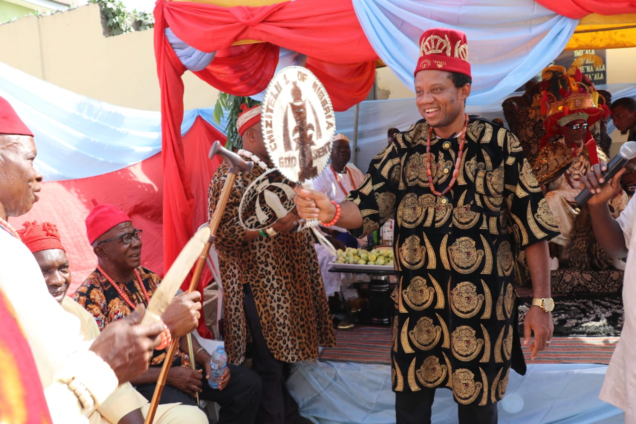 Igwe Ochendo Chukwudi Confers Traditional Title On Dr. Chris Ifediora