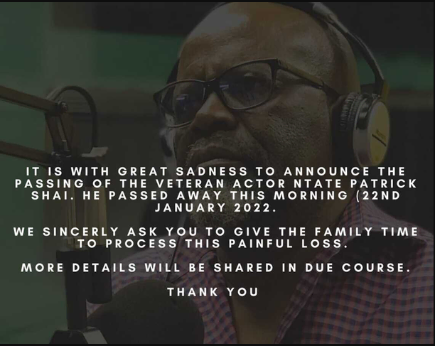 Veteran South African actor, Patrick Shai allegedly commits suicide days after apologizing to Cassper Nyovest for insulting his mother