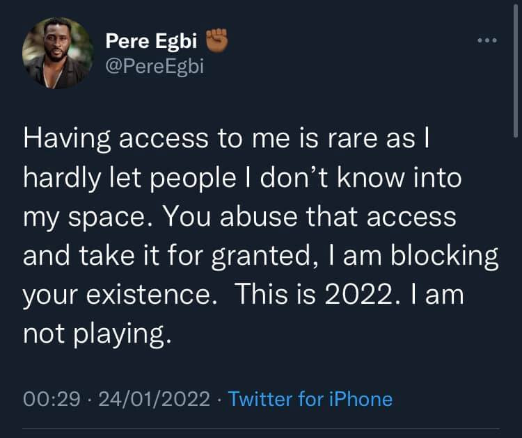Having access to me is possible - BBNaija's Pere says