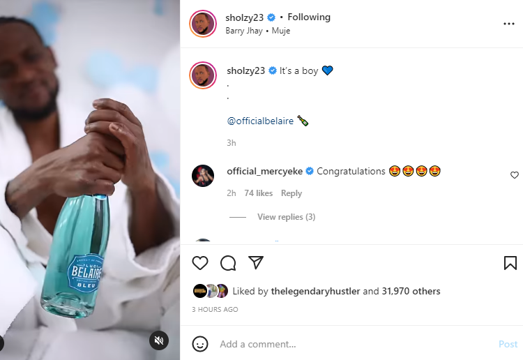 BBNaija star, Omashola and fiancee, welcome baby boy