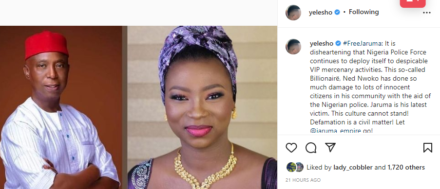 Ned Nwoko has done so much damage to lots of innocent citizens in his community with the aid of the Nigerian police - Activist Omoyele Sowore says as he demands justice for Jaruma