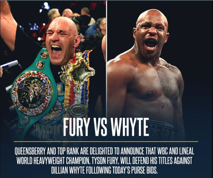 Tyson Fury and Dillian Whyte’s heavyweight title showdown is confirmed for April