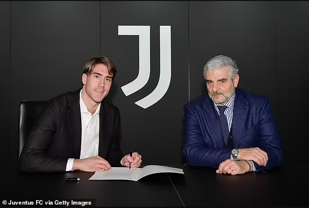 Dusan Vlahovic completes his £62m Juventus switch from Fiorentina after rejecting Arsenal move