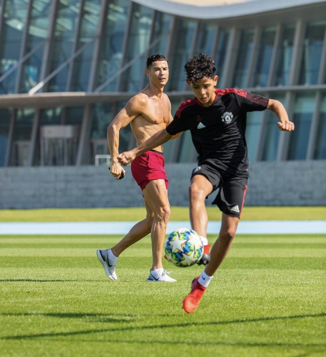 Present and future" - Cristiano Ronaldo says as he shares photos of himself and his son training together