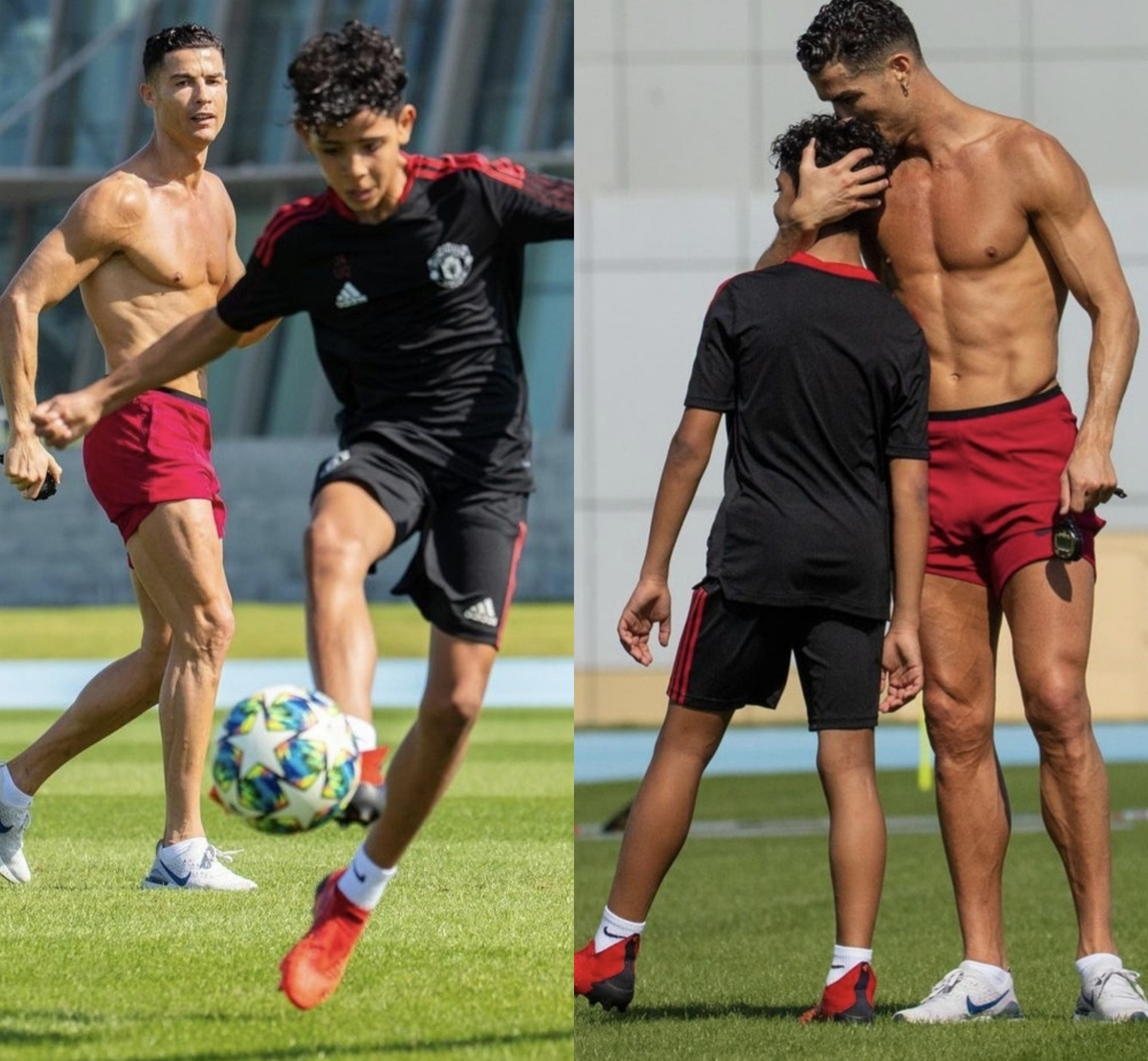 Present and future" - Cristiano Ronaldo says as he shares photos of himself and his son training together