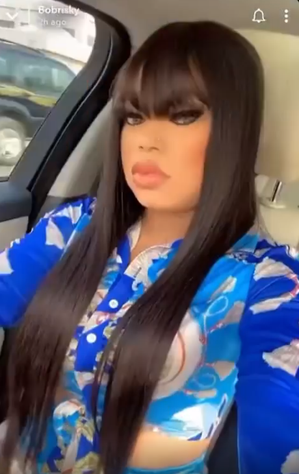 Video of Bobrisky blinking uncontrollably while wearing a huge eyelash goes viral
