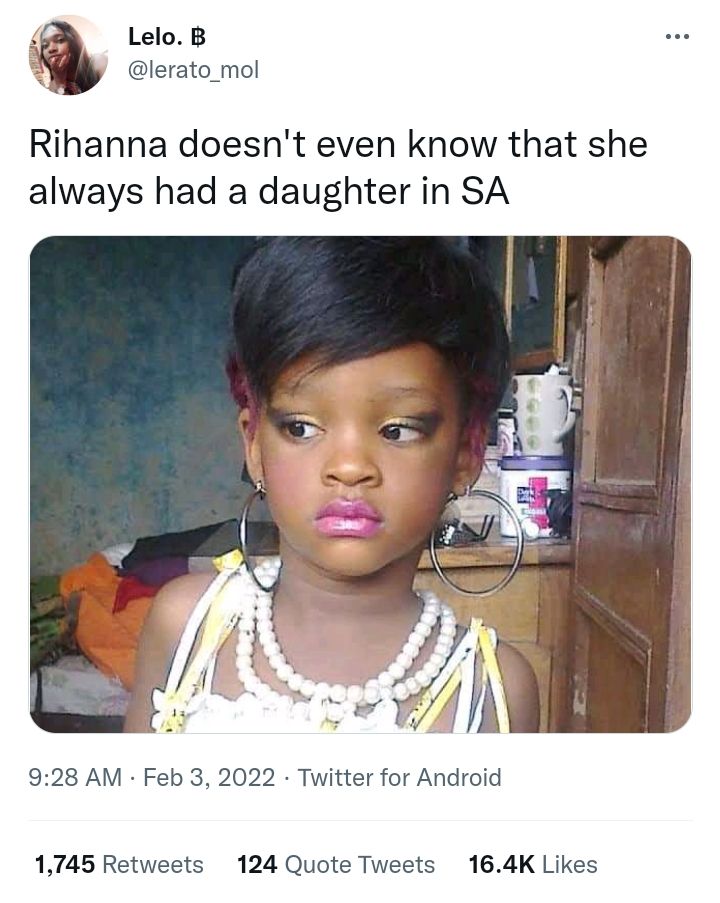Wow Pictures! Little SA Girl Looks Like Rihanna - Breaks The Internet!