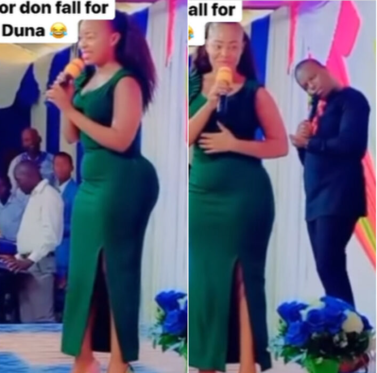 Pastor spotted looking at a woman's butt during a church service (video)