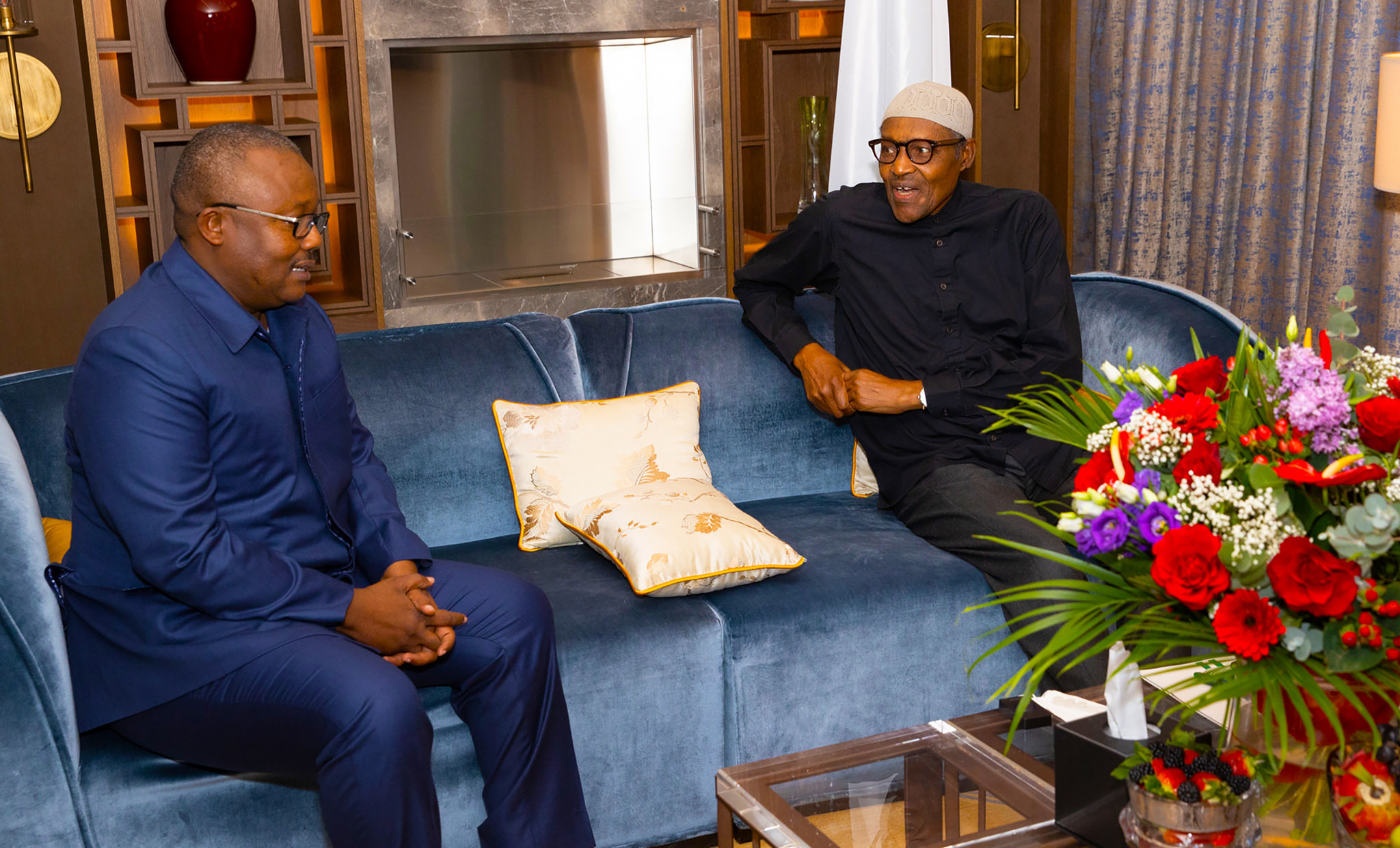 President Buhari rocks casual outfit in Brussels (photos)