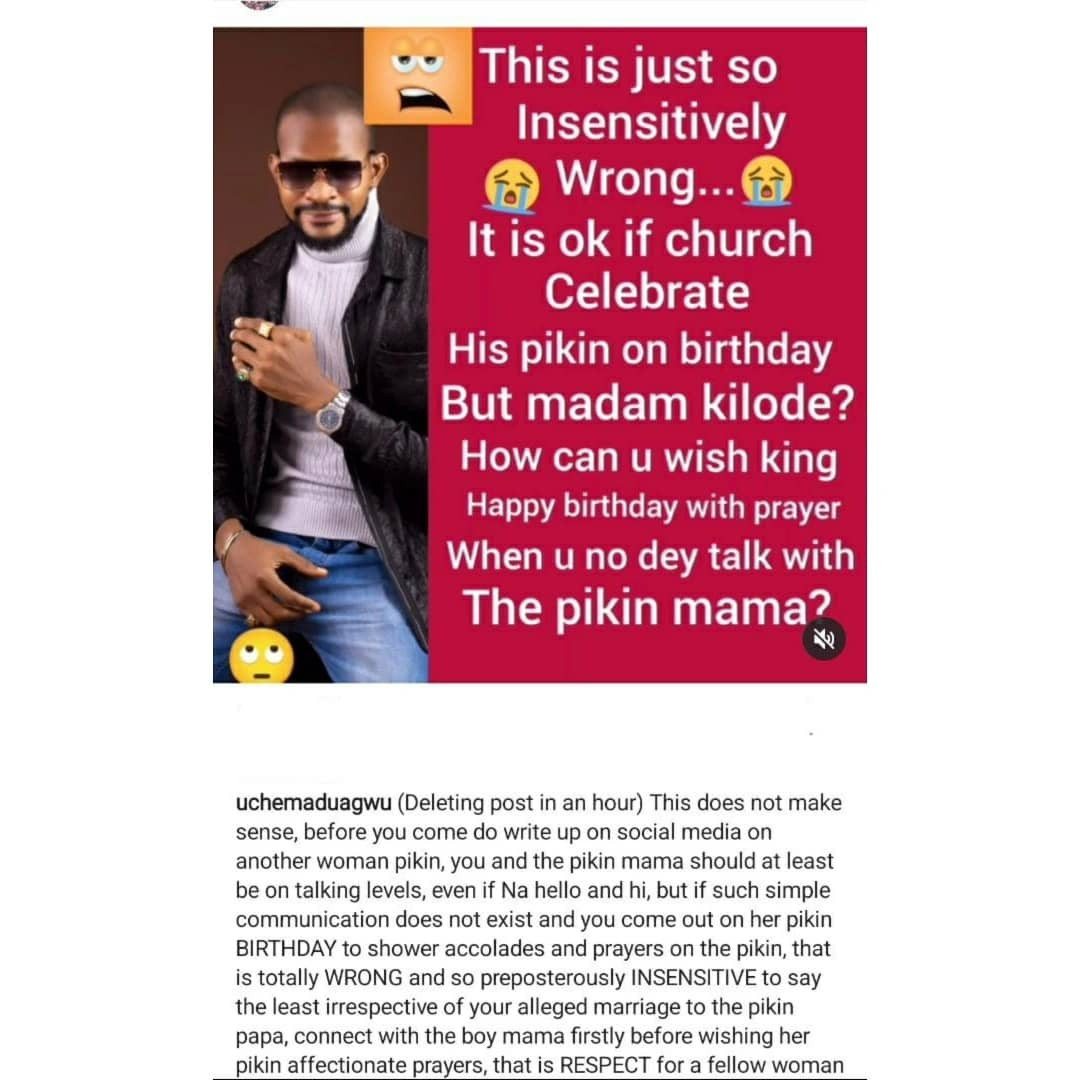 How can you wish King a happy birthday when you don't talk to the mother - Uche Maduawgu tackles Rosy Meurer for celebrating Tonto Dikeh's son on IG