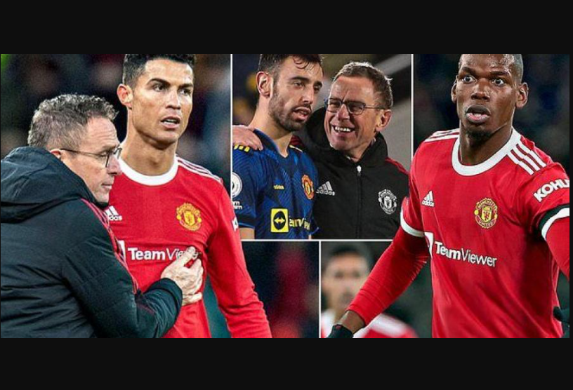 Manchester United interim boss, Ralf Rangnick, holds one-on-one talks with Ronaldo, Fernandes and Pogba amid reports of a rift within the United dressing room