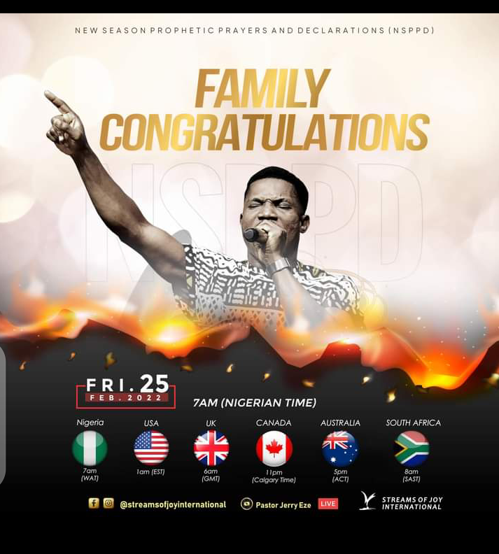NSPPD With Jerry Eze 25 February 2022 massive  live prayer join now to be blessed