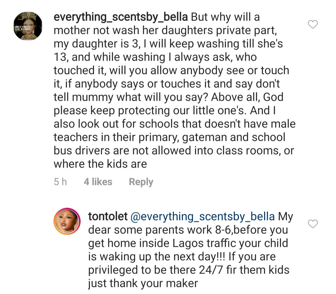 Normalize washing your kids' private parts every time they come back home from school - Actress Tonto Dikeh advises parents