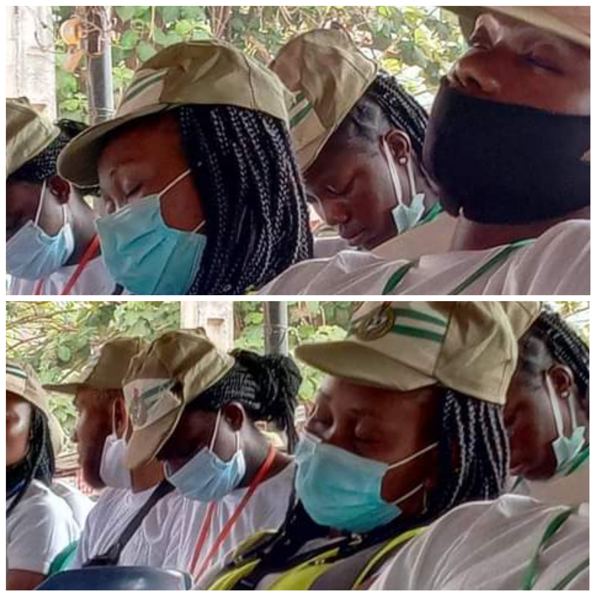 Corps members doze off during anti-corruption lecture at orientation camp