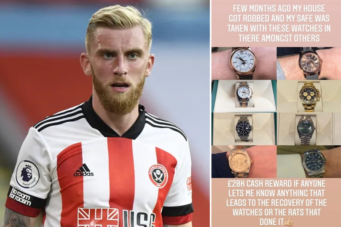 Sheffield Utd’s Oli McBurnie offers £20k reward after ‘rats’ stole £500,000 watch collection