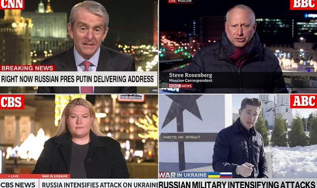 CNN, ABC, CBS, BBC and Bloomberg News to stop broadcasting in Russia after new law threatening to jail those spreading 'fake news' for 15 years