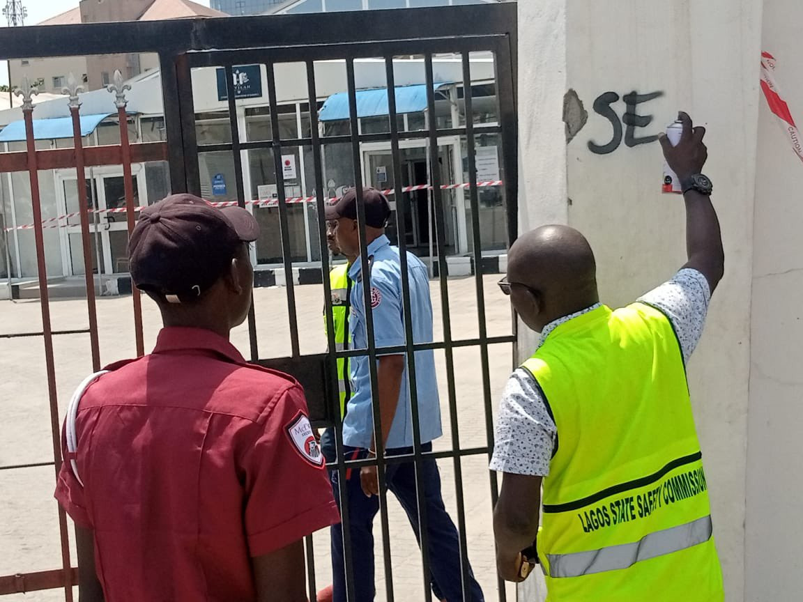 Update: Lagos state government seals up event center where fuel was distributed as souvenir as CP orders arrest of those involved (photos)