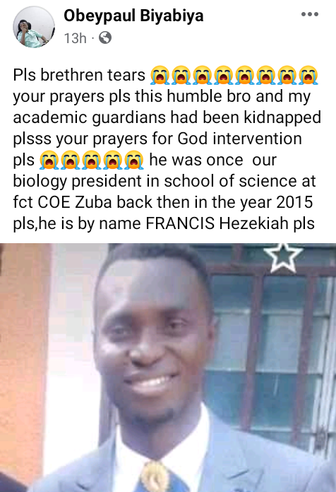 Oh my God. Kidnappers break into home in Abuja, abduct couple and their 5-month-old baby