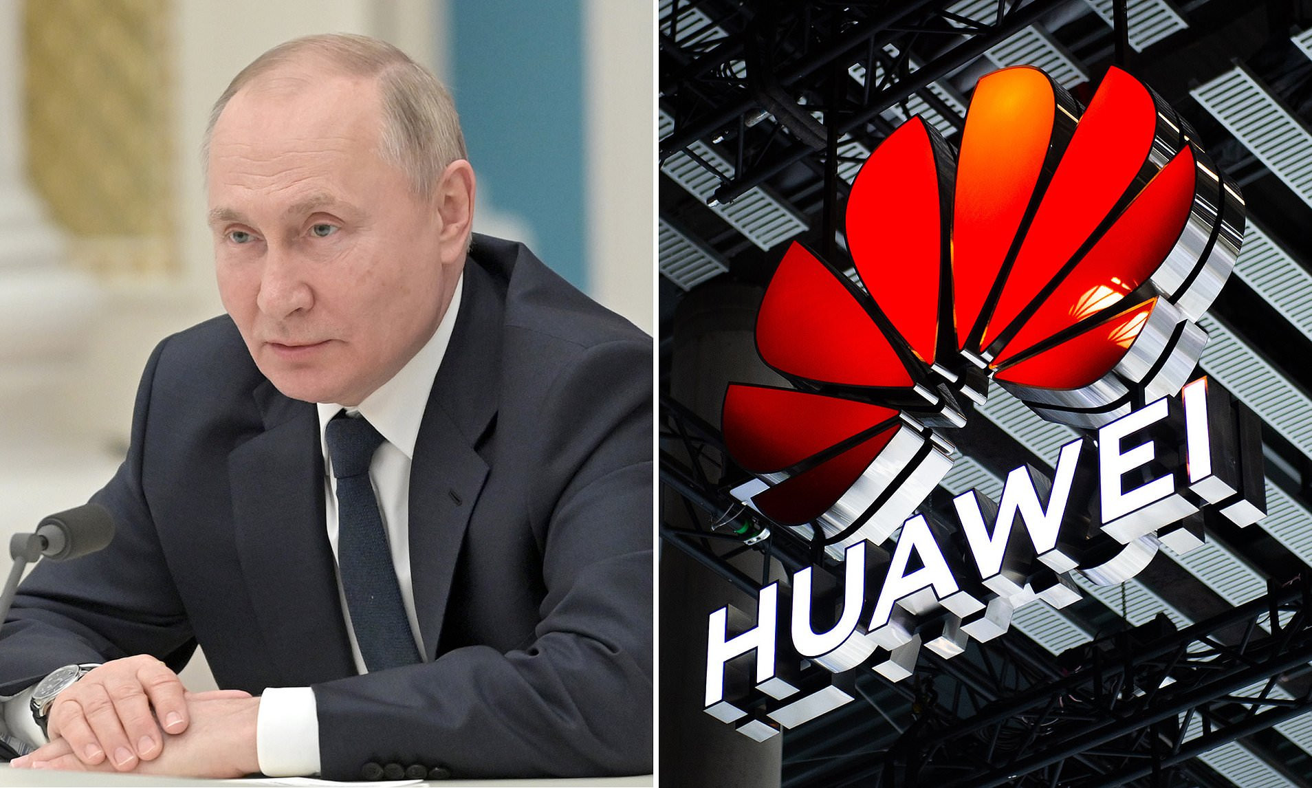 Chinese telecoms giant Huawei allegedly helping Vladimir Putin's efforts to stabilise Russia's internet network after cyber attacks