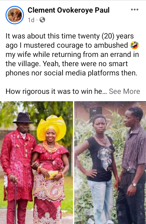 It was rigorous winning her heart - Bayelsa Deputy Governor's senior aide says as he shares throwback photo of himself with wife