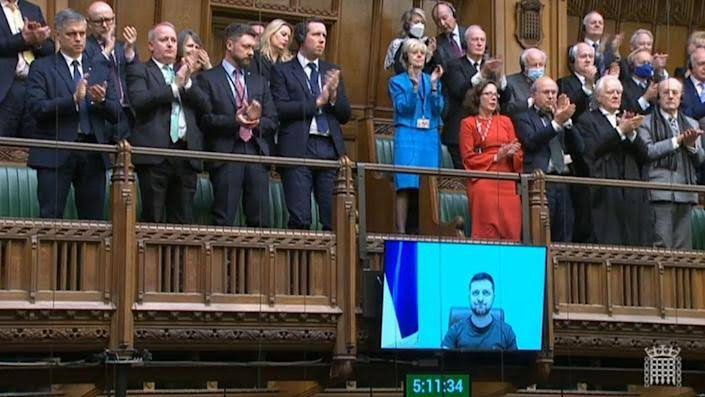 We will fight in the forest, fields, shores and streets' - Ukraine's President Zelensky quotes Winston Churchill and Shakespeare in speech to UK House of Commons