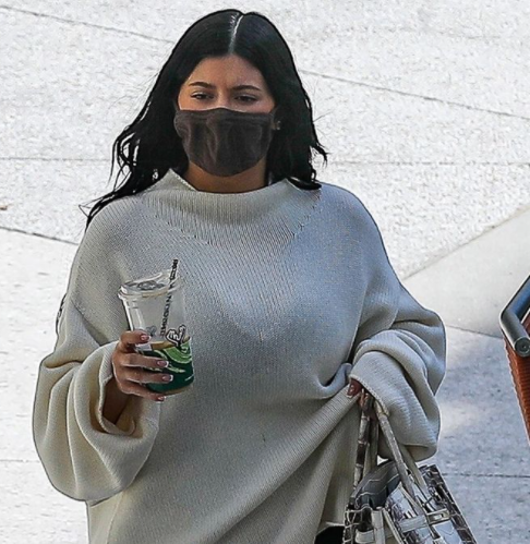 Kylie Jenner seen for the first time since giving birth to son (photos)