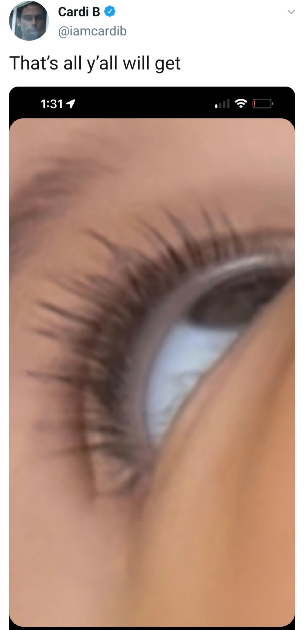 Cardi B shares first glimpse of her son's face