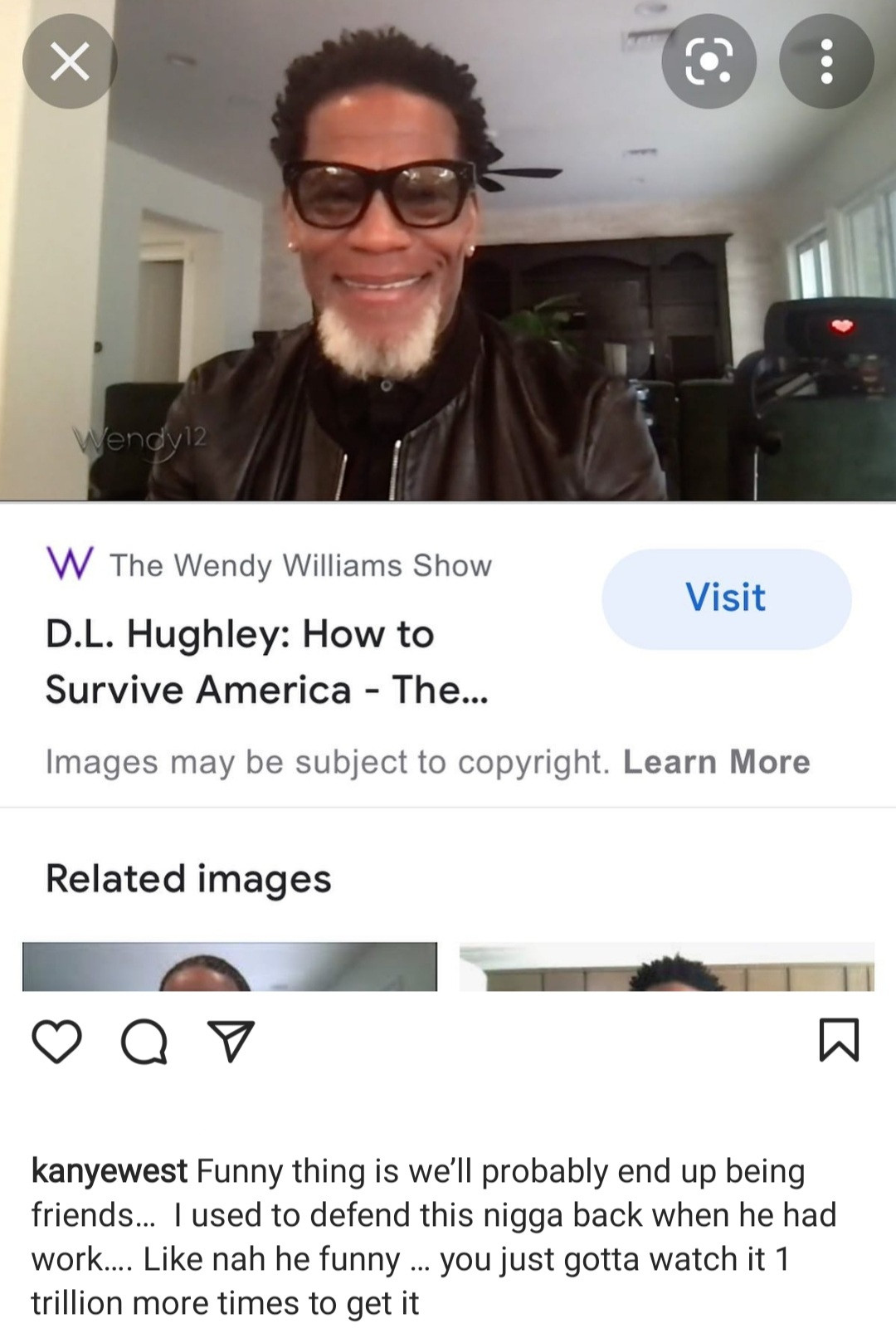 Kanye West slams D.L. Hughley then shares caricature of a beheaded Pete Davidson