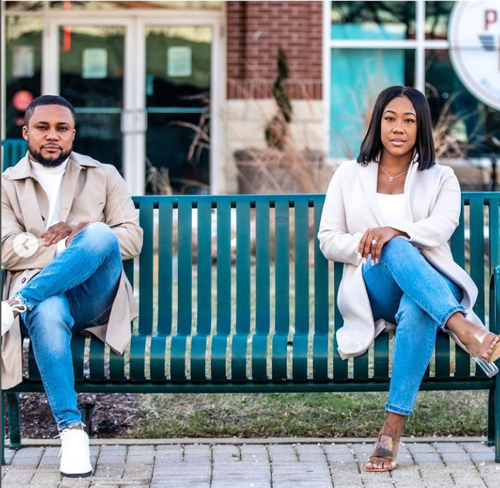 Gospel singer Tim Godfrey finally unveils his fiancee's face after their engagement