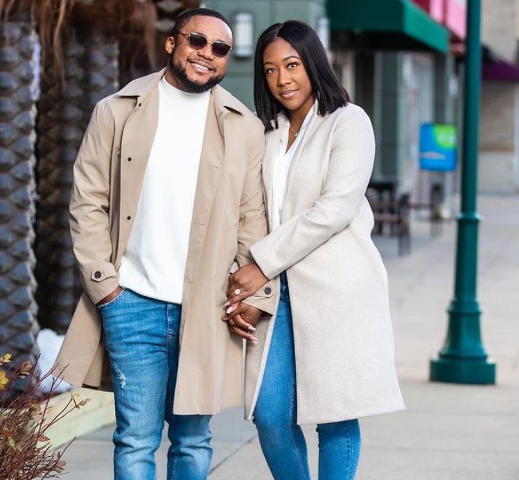 Gospel singer Tim Godfrey finally unveils his fiancee's face after their engagement