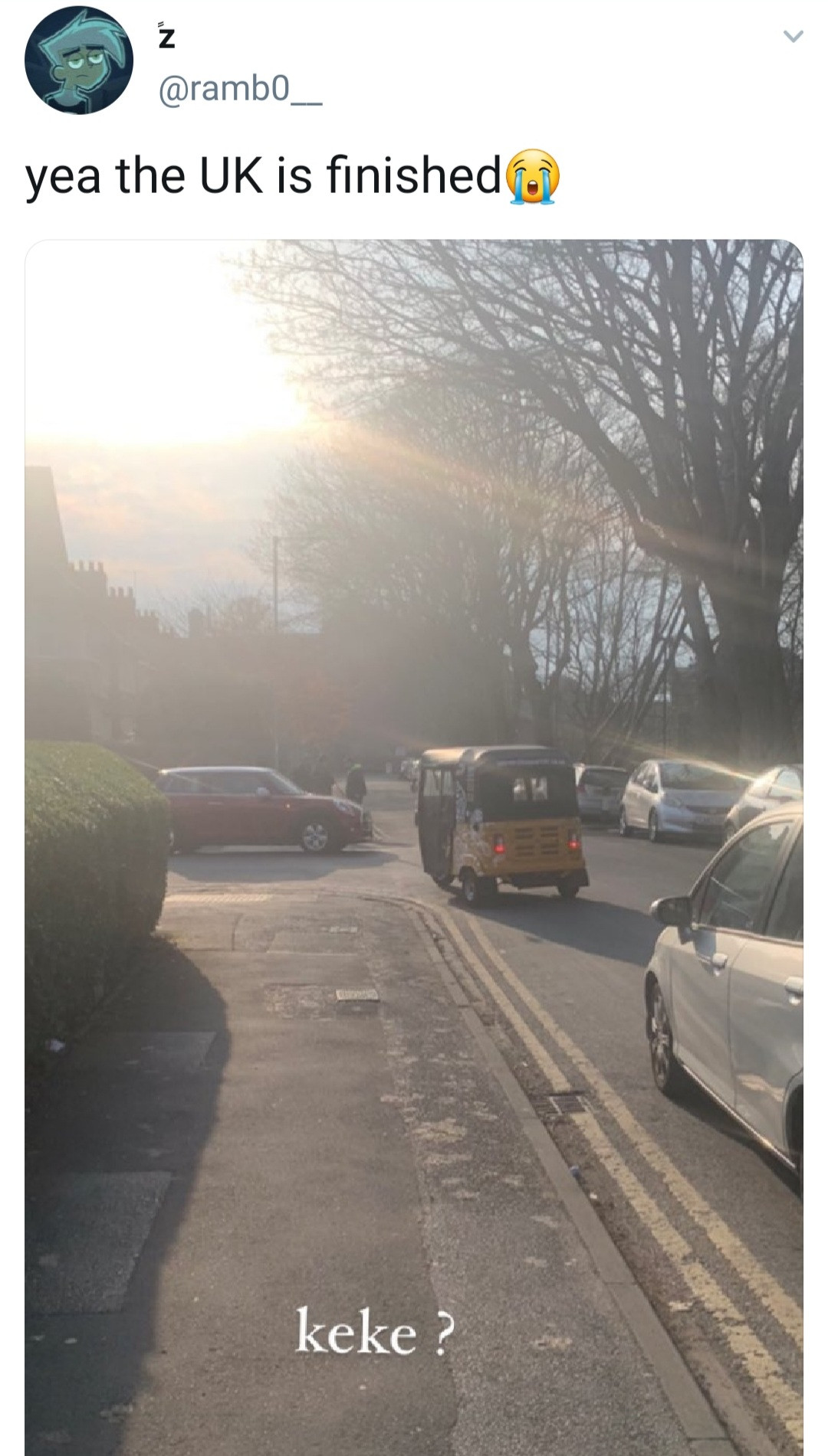 Nigerian amused to find keke napep in the UK