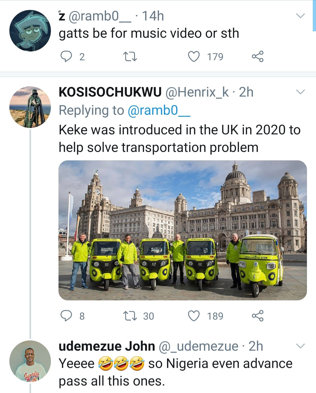 Nigerian amused to find keke napep in the UK