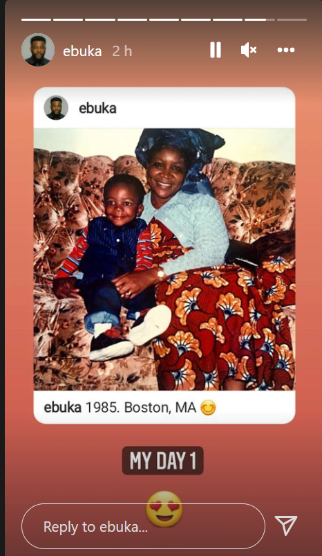 Ebuka celebrates his mother on her 75th birthday