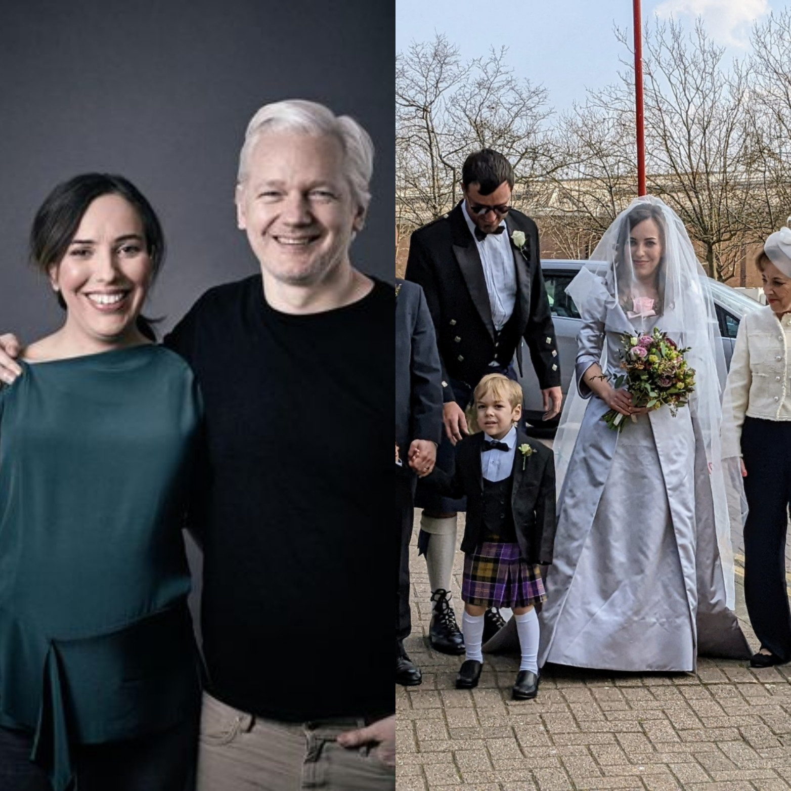 Photos and videos from Julian Assange's wedding to long-term partner Stella Moris inside high-security prison