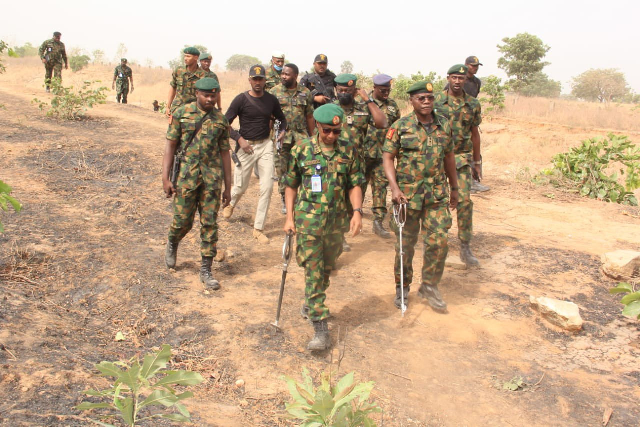 Chief of Army staff visits scene of Abuja-Kaduna train attack (photos)