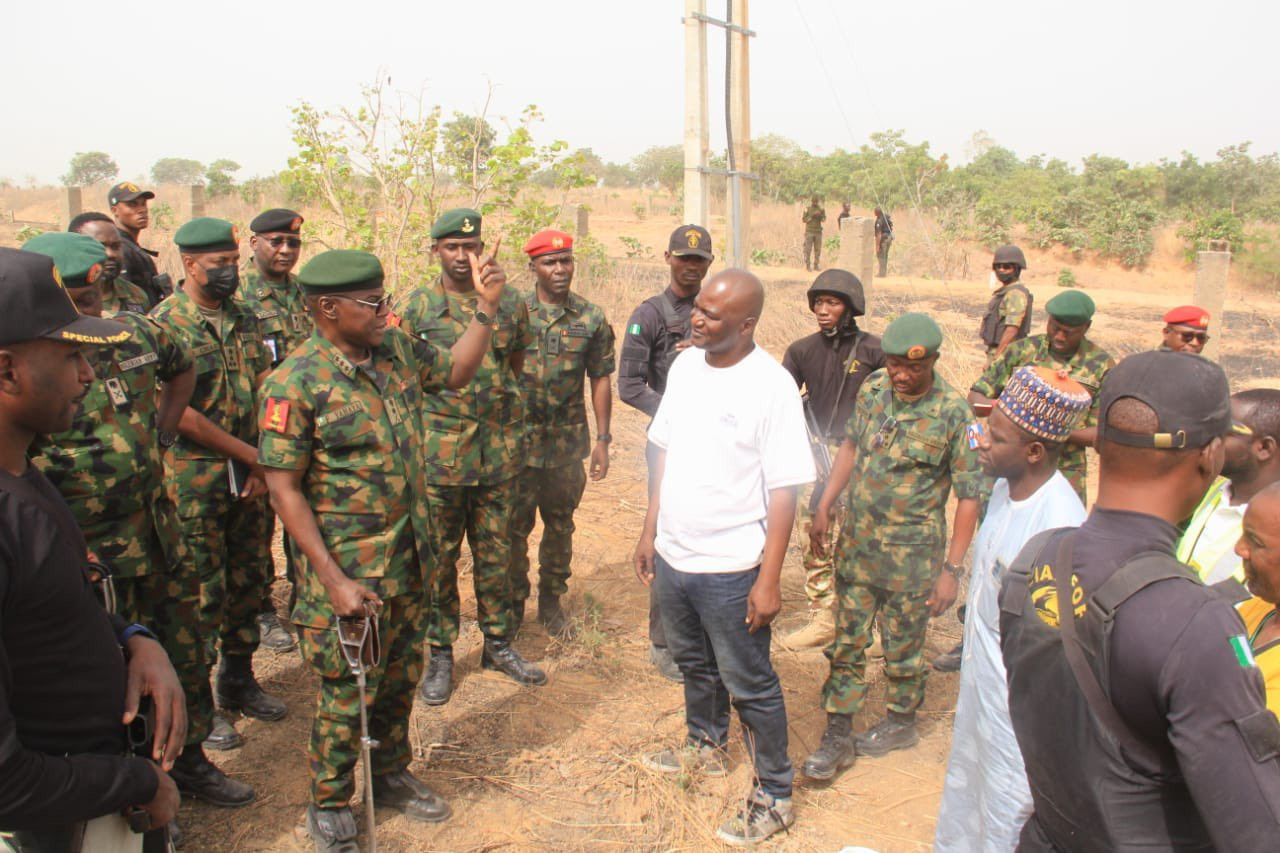 Chief of Army staff visits scene of Abuja-Kaduna train attack (photos)