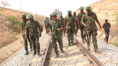Chief of Army staff visits scene of Abuja-Kaduna train attack (photos)
