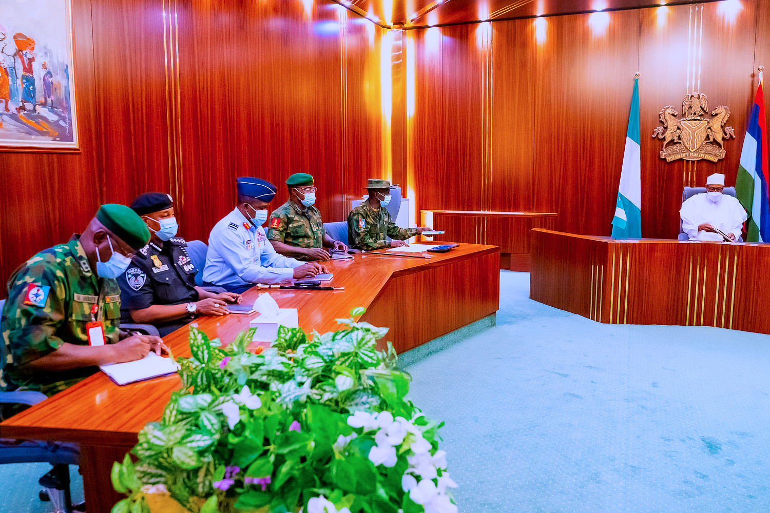 Abuja-Kaduna train attack: President Buhari meets service chiefs, orders repairs of damaged rail lines and resumption of train service
