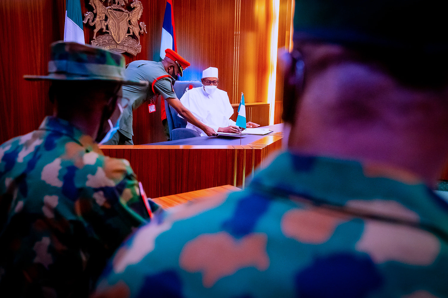 Abuja-Kaduna train attack: President Buhari meets service chiefs, orders repairs of damaged rail lines and resumption of train service