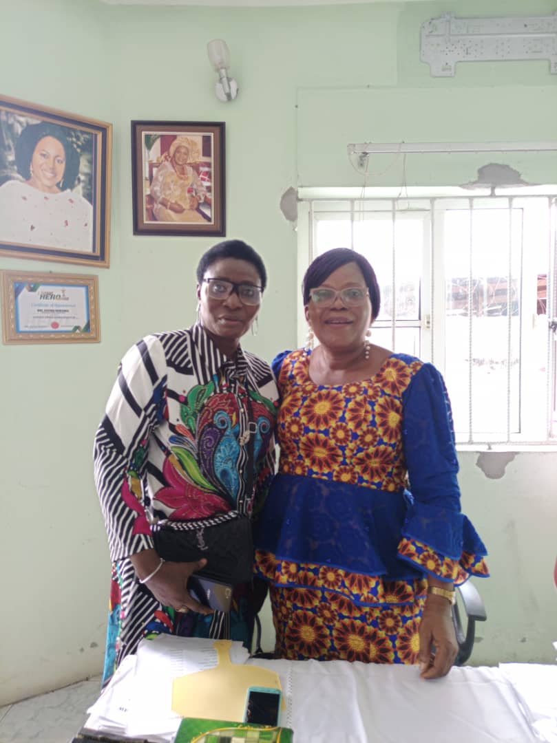 THE LIONESS PST ESTHER MARTINS TODAY PAYS A CONGRATULATORY VISIT TO THE BAYELSA STATE APC WOMAN LEADER IN HER OFFICE