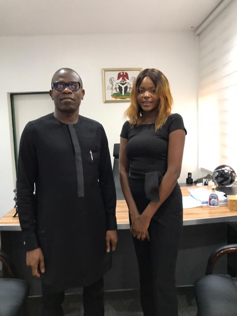 Miss Nollywood international 2022 Karina Simon spotted with Hon. Barr. Alfred Egba, Federal Commissioner in Abuja