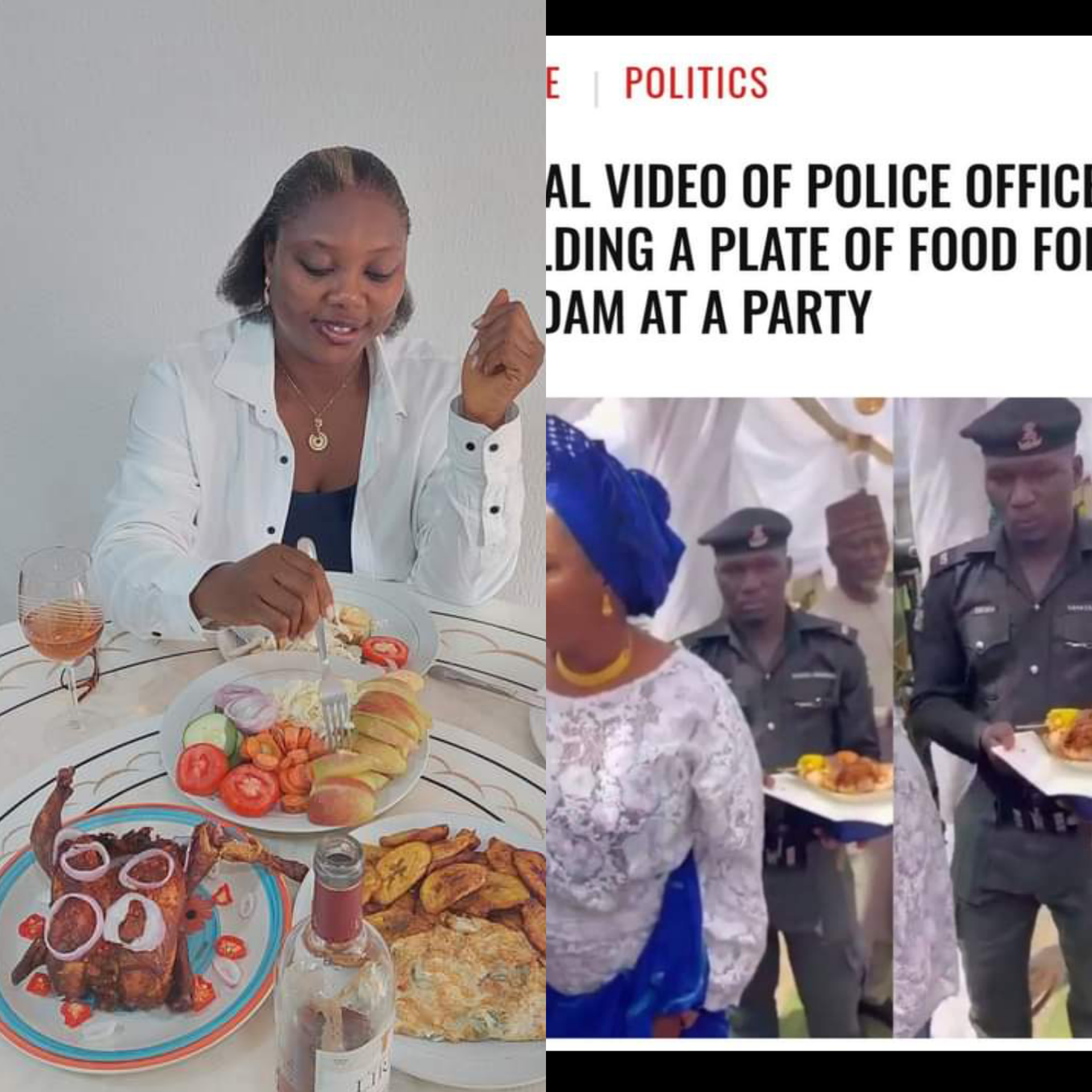 A politician Hon Mrs Helen Bob reacts on viral video of a police officer carrying a plate of food for his madam
